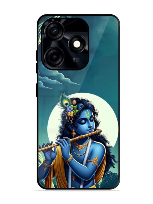 Krishna's Divine Flute Glossy Metal Phone Cover for Tecno Spark 10C Zapvi