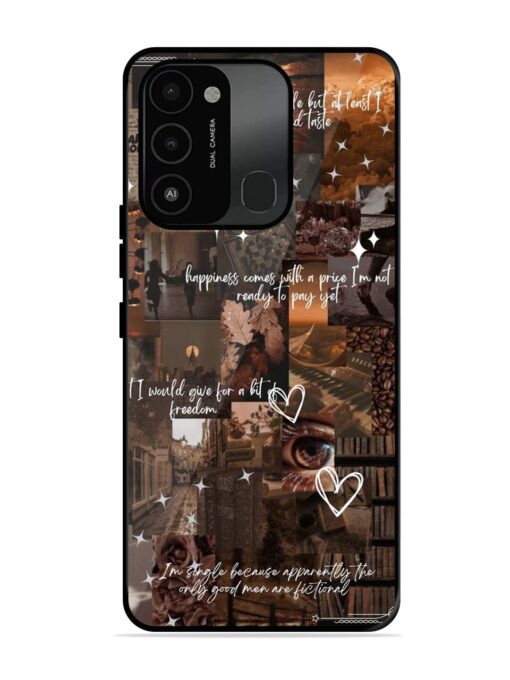 Melancholy Aesthetic Glossy Metal Phone Cover for Tecno Spark 8C Zapvi