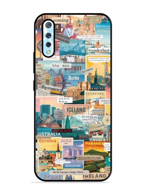 Travel Inspiration Collage Glossy Metal Phone Cover for Vivo S1 Zapvi