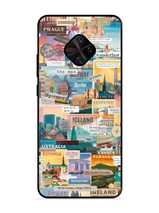 Travel Inspiration Collage Glossy Metal Phone Cover for Vivo S1 Pro Zapvi