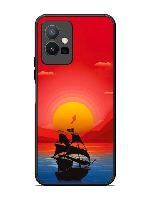 Sunset Sail Glossy Metal Phone Cover for Vivo T1 (5G) Zapvi