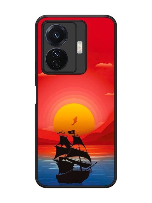 Sunset Sail Glossy Metal Phone Cover for Vivo T1 Pro (5G)