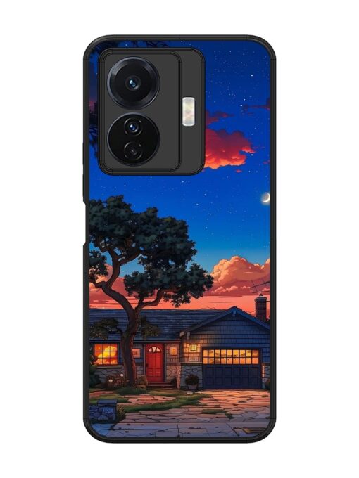 Serene Suburban Twilight Glossy Metal Phone Cover for Vivo T1 Pro (5G)