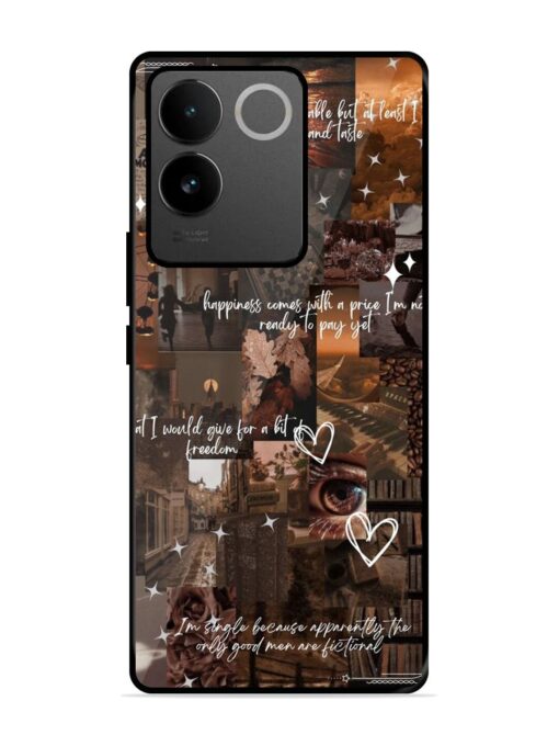 Melancholy Aesthetic Glossy Metal Phone Cover for Vivo T2 Pro (5G) Zapvi