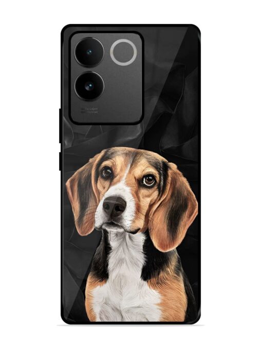 Beagle Portrait Glossy Metal Phone Cover for Vivo T2 Pro (5G) Zapvi