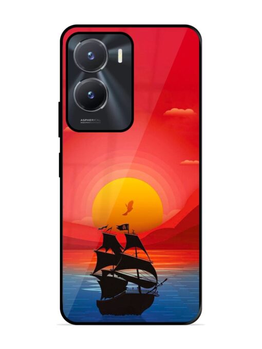 Sunset Sail Glossy Metal Phone Cover for Vivo T2X (5G)