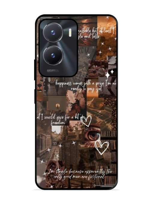 Melancholy Aesthetic Glossy Metal Phone Cover for Vivo T2X (5G)