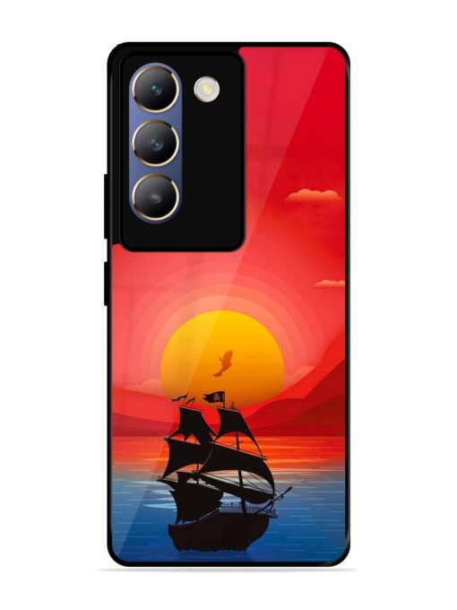 Sunset Sail Glossy Metal Phone Cover for Vivo T3 (5G) Zapvi