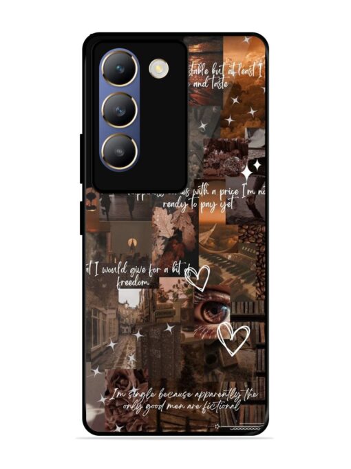 Melancholy Aesthetic Glossy Metal Phone Cover for Vivo T3 (5G)