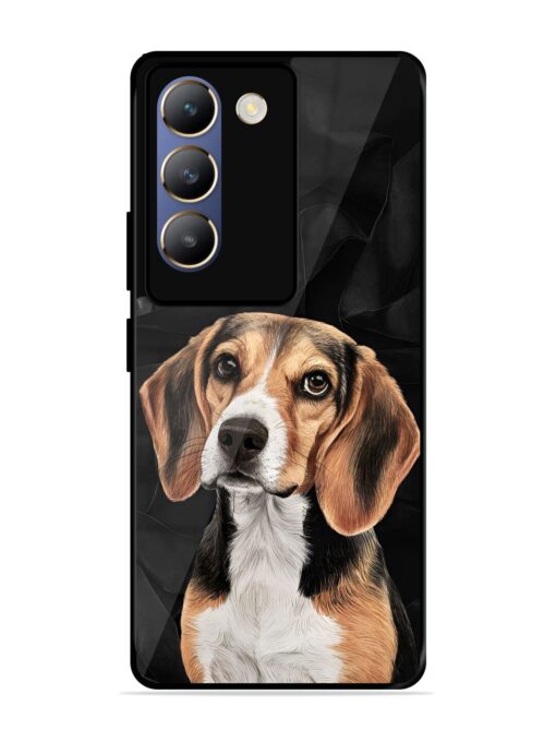 Beagle Portrait Glossy Metal Phone Cover for Vivo T3 (5G)