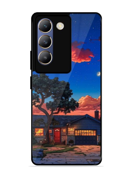 Serene Suburban Twilight Glossy Metal Phone Cover for Vivo T3 (5G) Zapvi