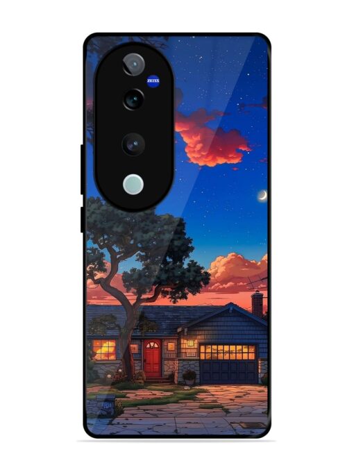 Serene Suburban Twilight Glossy Metal Phone Cover for Vivo T3 Ultra (5G)