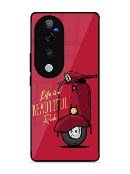 Life Is Beautiful Rides Glossy Metal Phone Cover for Vivo T3 Ultra (5G)