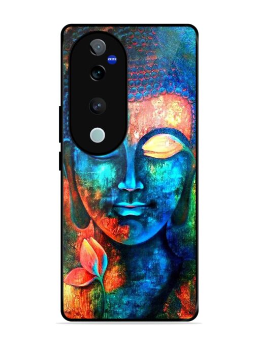 Buddha Painting Glossy Metal Phone Cover for Vivo T3 Ultra (5G)