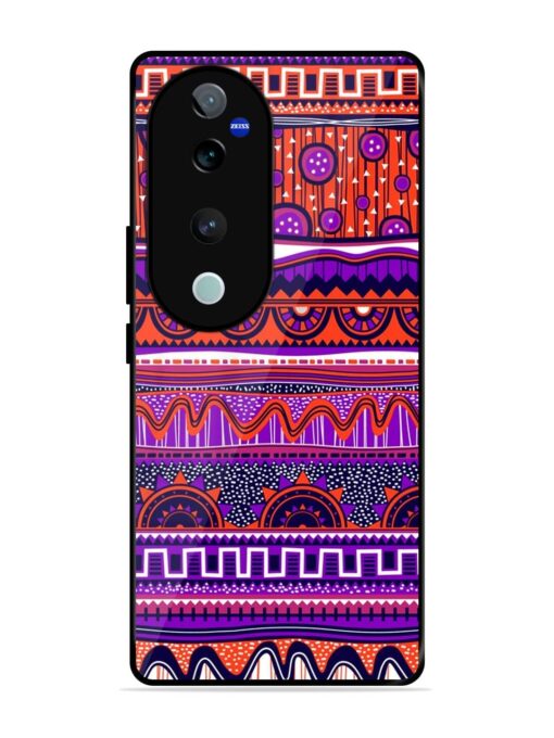 Ethnic Seamless Pattern Glossy Metal TPU Phone Cover for Vivo T3 Ultra (5G)