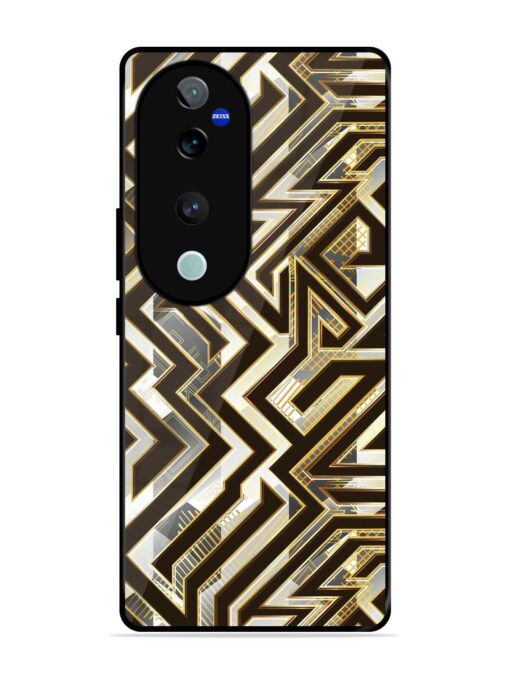 Technology Geometric Seamless Glossy Metal Phone Cover for Vivo T3 Ultra (5G)