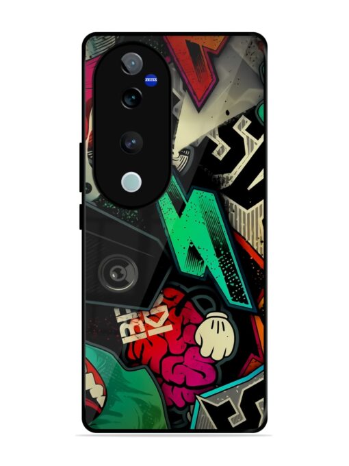 Graffiti Art Glossy Metal Phone Cover for Vivo T3 Ultra (5G)