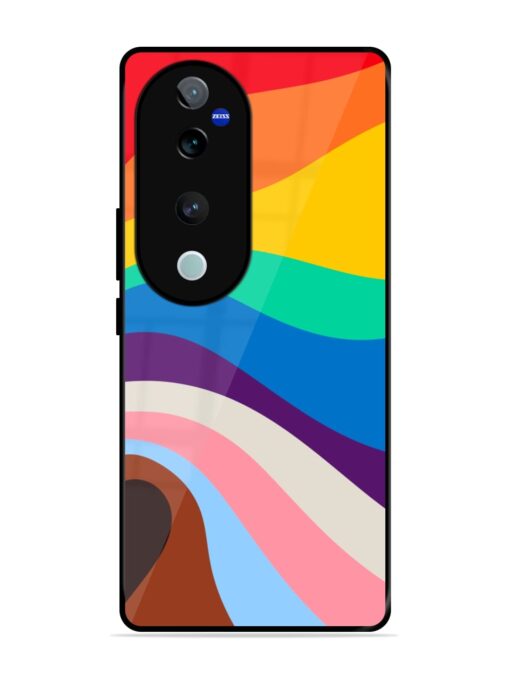 Minimal Pride Art Glossy Metal Phone Cover for Vivo T3 Ultra (5G)