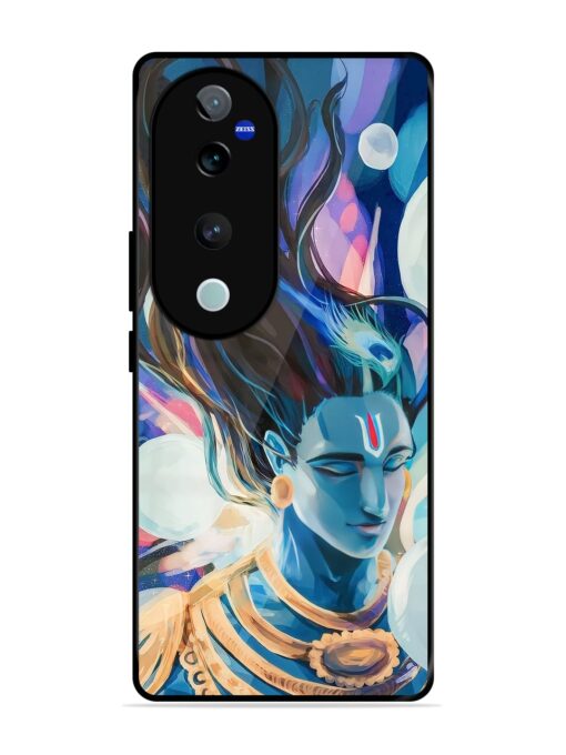 Bhagwan Sri Krishna Glossy Metal Phone Cover for Vivo T3 Ultra (5G)