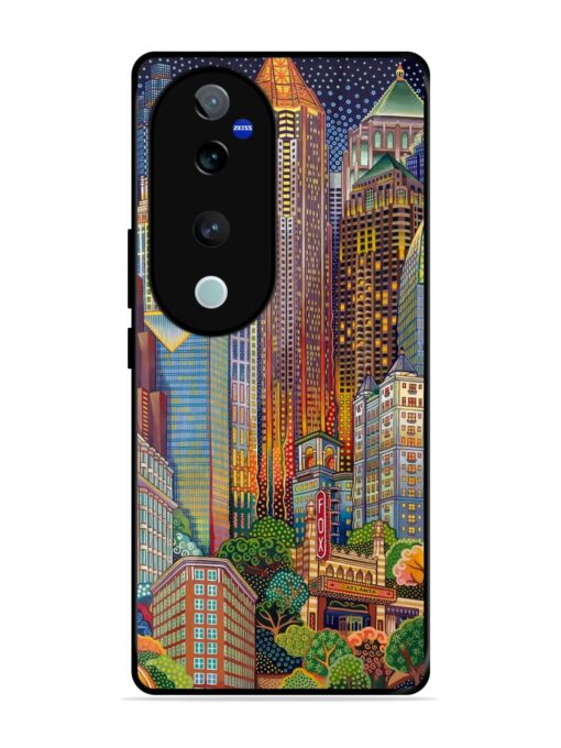 Cityscapes Art Glossy Metal Phone Cover for Vivo T3 Ultra (5G)