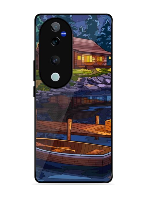 Village Night Scene Glossy Metal Phone Cover for Vivo T3 Ultra (5G) Zapvi