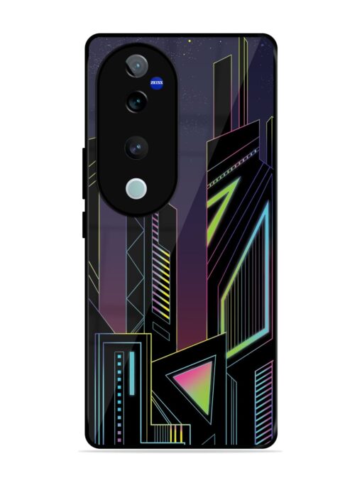 Neon Dreamscape Glossy Metal Phone Cover for Vivo T3 Ultra (5G)