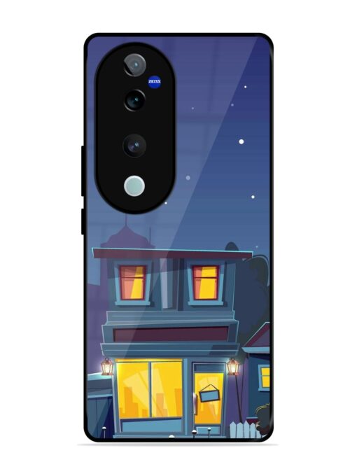 Vector Night House Glossy Metal Phone Cover for Vivo T3 Ultra (5G) Zapvi