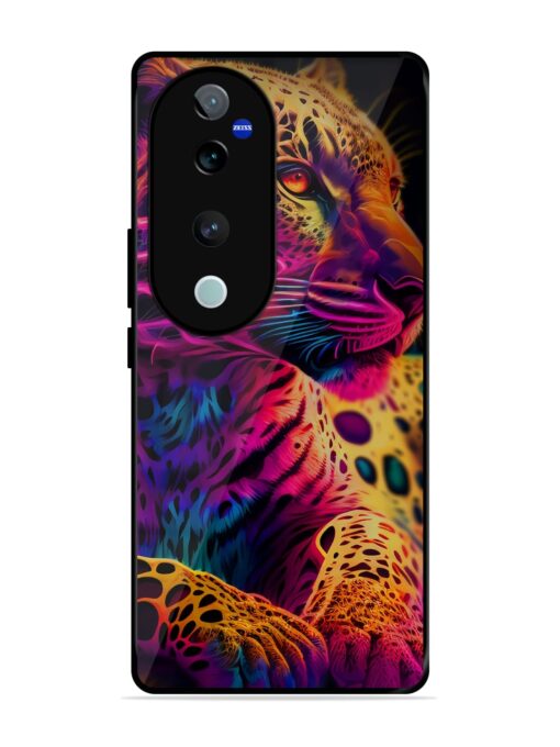 Leopard Art Glossy Metal Phone Cover for Vivo T3 Ultra (5G)