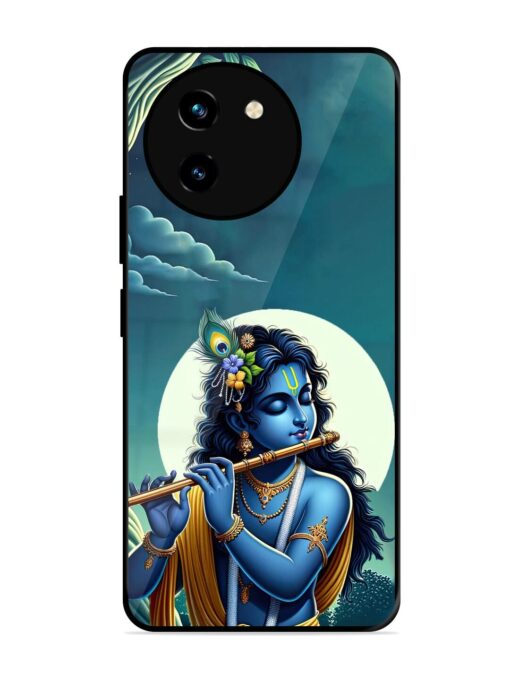 Krishna's Divine Flute Glossy Metal Phone Cover for Vivo T3X (5G) Zapvi