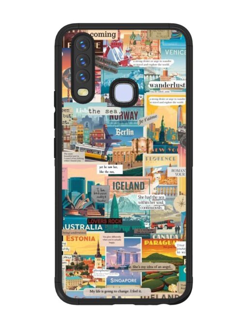 Travel Inspiration Collage Glossy Metal Phone Cover for Vivo U10 Zapvi