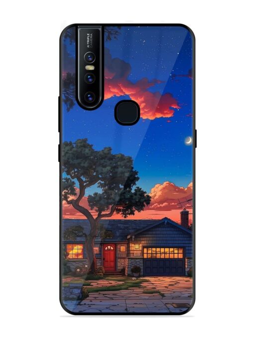 Serene Suburban Twilight Glossy Metal Phone Cover for Vivo V15