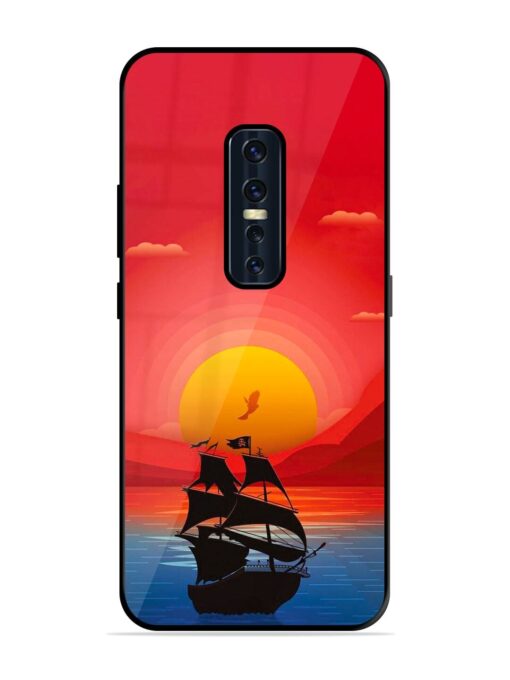 Sunset Sail Glossy Metal Phone Cover for Vivo V17 Pro Zapvi