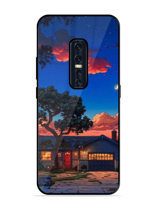 Serene Suburban Twilight Glossy Metal Phone Cover for Vivo V17 Pro Zapvi