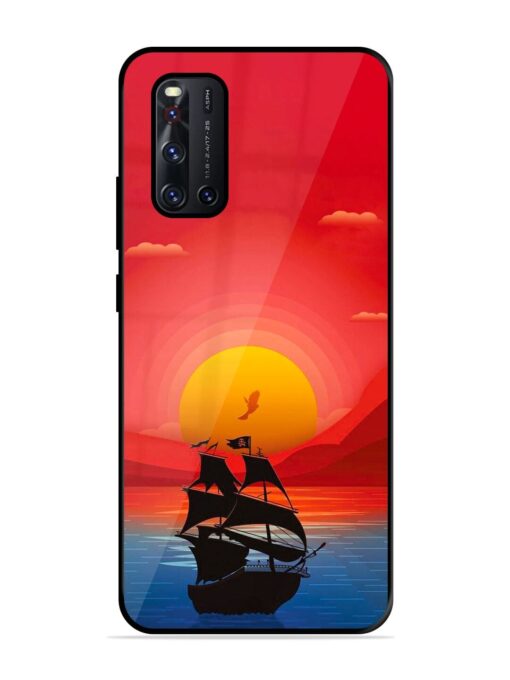 Sunset Sail Glossy Metal Phone Cover for Vivo V19