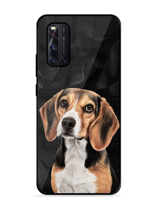 Beagle Portrait Glossy Metal Phone Cover for Vivo V19