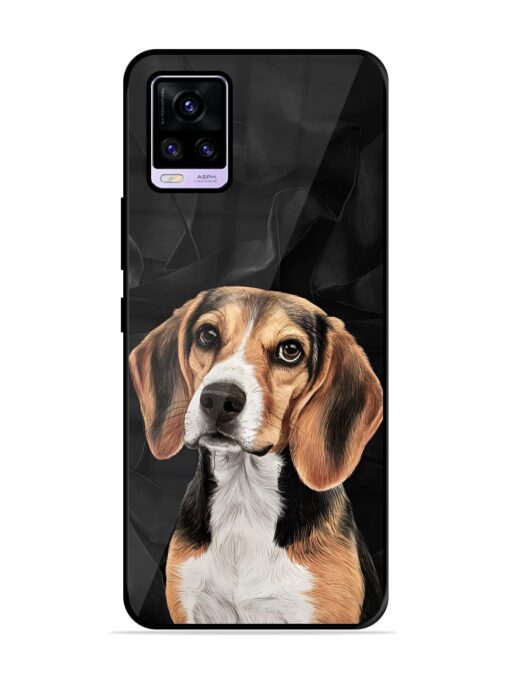 Beagle Portrait Glossy Metal Phone Cover for Vivo V20 Zapvi