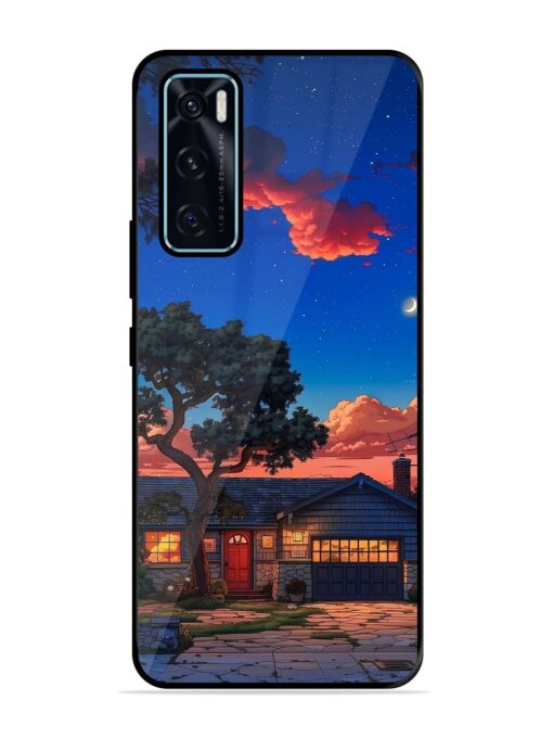 Serene Suburban Twilight Glossy Metal Phone Cover for Vivo V20 Se Zapvi