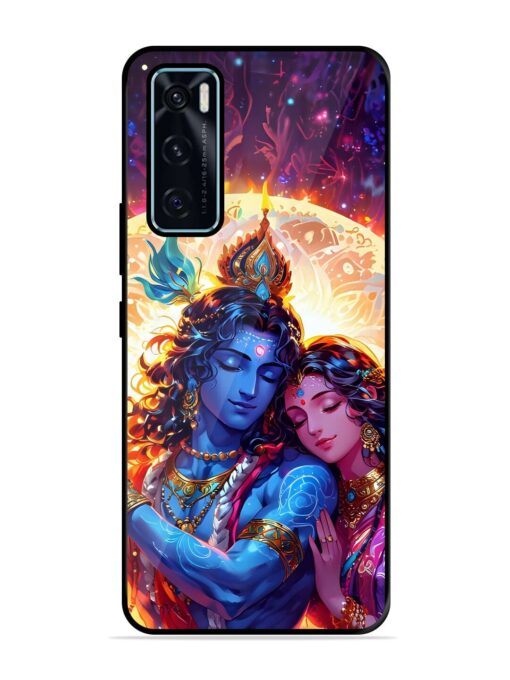 Radha Krishna Art Glossy Metal Phone Cover for Vivo V20 Se Zapvi