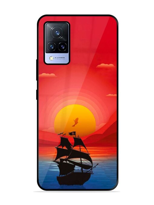 Sunset Sail Glossy Metal Phone Cover for Vivo V21 (5G) Zapvi