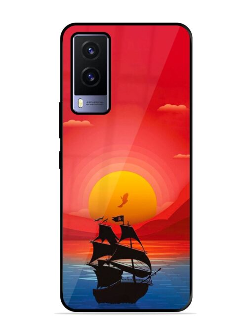 Sunset Sail Glossy Metal Phone Cover for Vivo V21E (5G) Zapvi