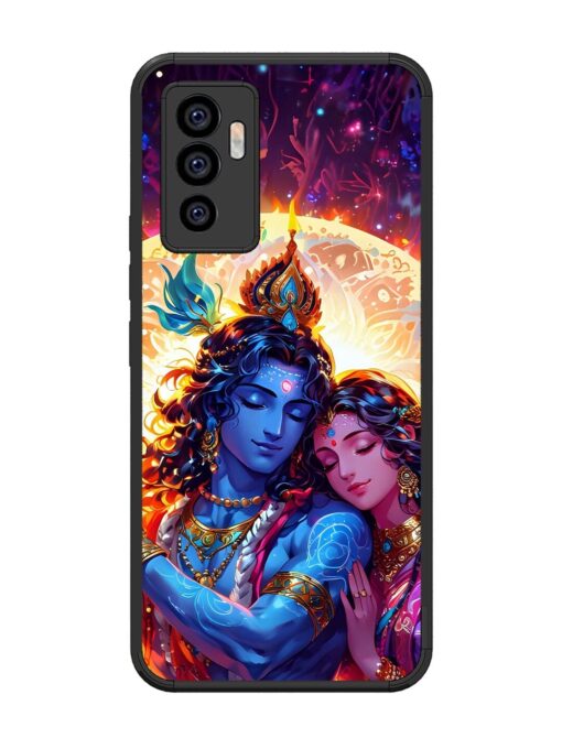 Radha Krishna Art Glossy Metal Phone Cover for Vivo V23E (5G) Zapvi