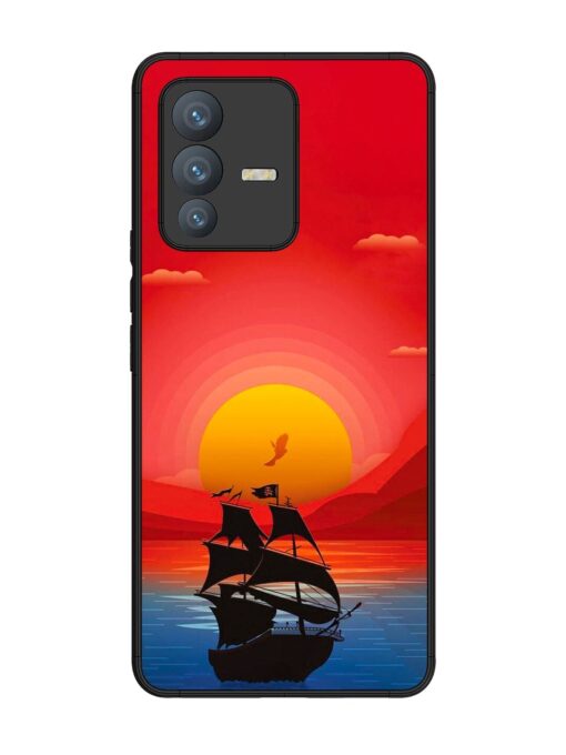 Sunset Sail Glossy Metal Phone Cover for Vivo V23 Pro (5G)