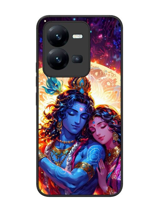 Radha Krishna Art Glossy Metal Phone Cover for Vivo V25 (5G) Zapvi