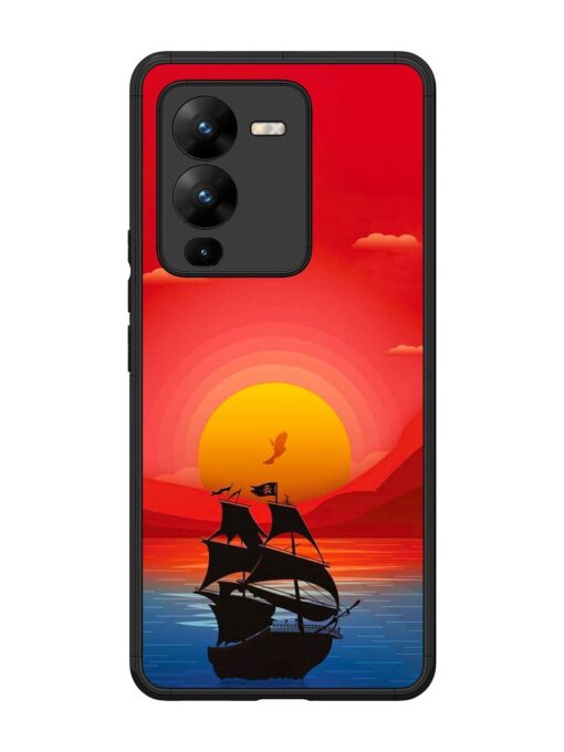 Sunset Sail Glossy Metal Phone Cover for Vivo V25 Pro (5G)