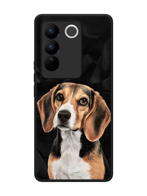 Beagle Portrait Glossy Metal Phone Cover for Vivo V27 (5G) Zapvi