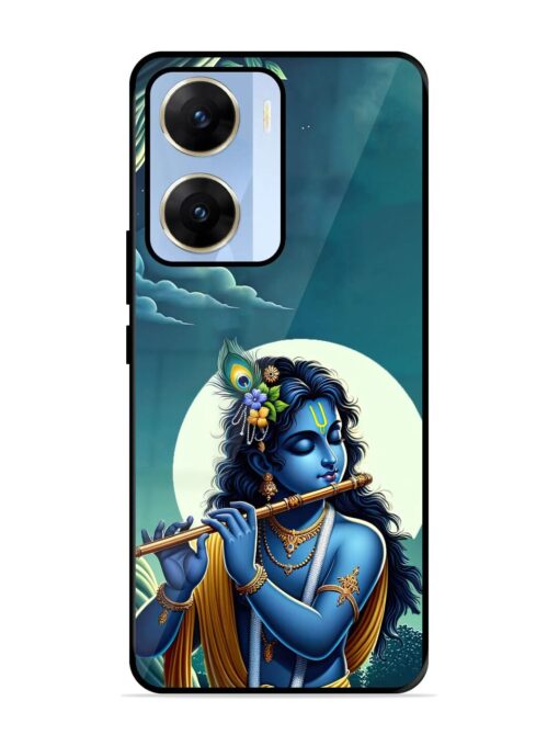 Krishna's Divine Flute Glossy Metal Phone Cover for Vivo V29E (5G) Zapvi