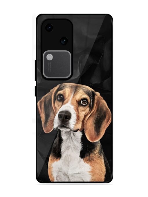 Beagle Portrait Glossy Metal Phone Cover for Vivo V30 (5G) Zapvi