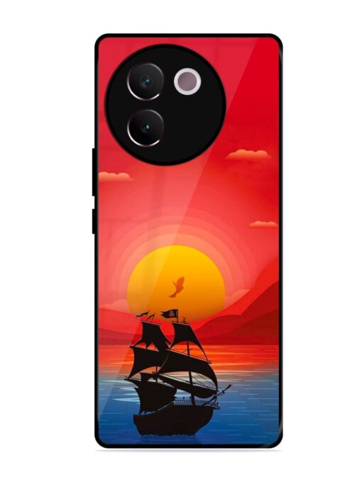 Sunset Sail Glossy Metal Phone Cover for Vivo V30E (5G)