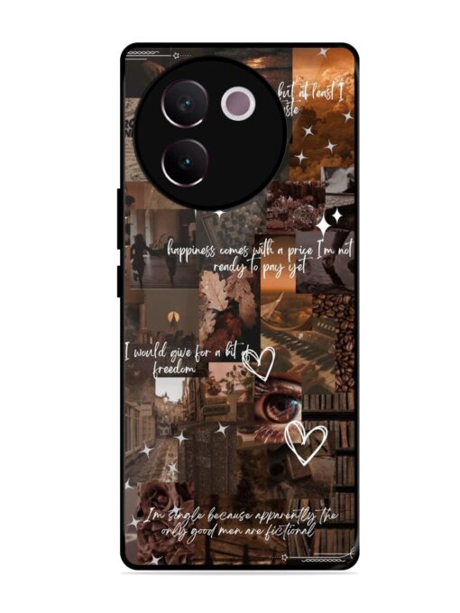 Melancholy Aesthetic Glossy Metal Phone Cover for Vivo V30E (5G) Zapvi