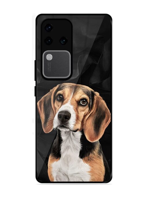 Beagle Portrait Glossy Metal Phone Cover for Vivo V30 Pro (5G)